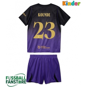 Barcelona Jules Kounde #23 Replik Auswärtstrikot Kinder 2026-27 Kurzarm (+ Kurze Hosen)